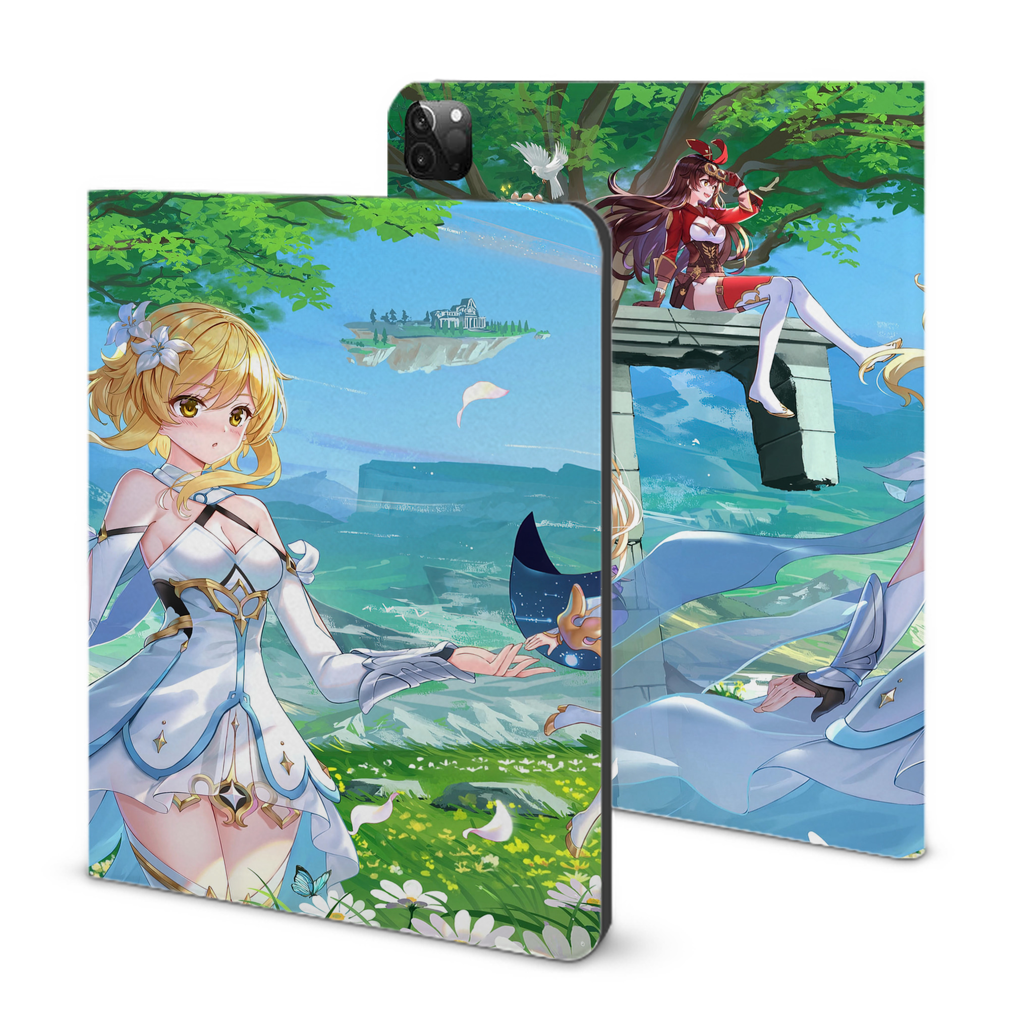 げんし神 genshin IPadケース ペンホルダー付き ブックスタイルデザイン